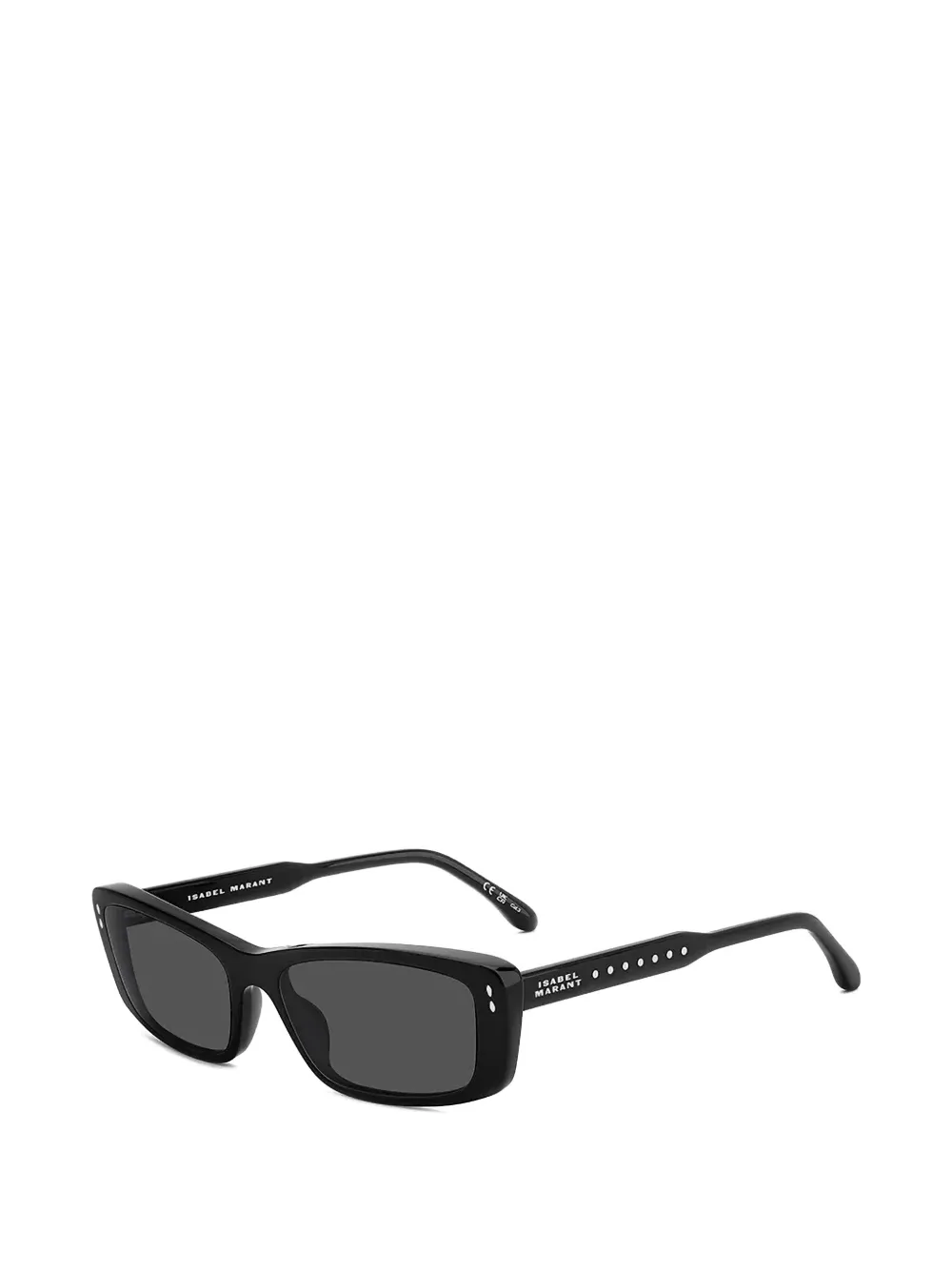 Isabel Marant Eyewear Zonnebril met rechthoekig montuur en studs Zwart