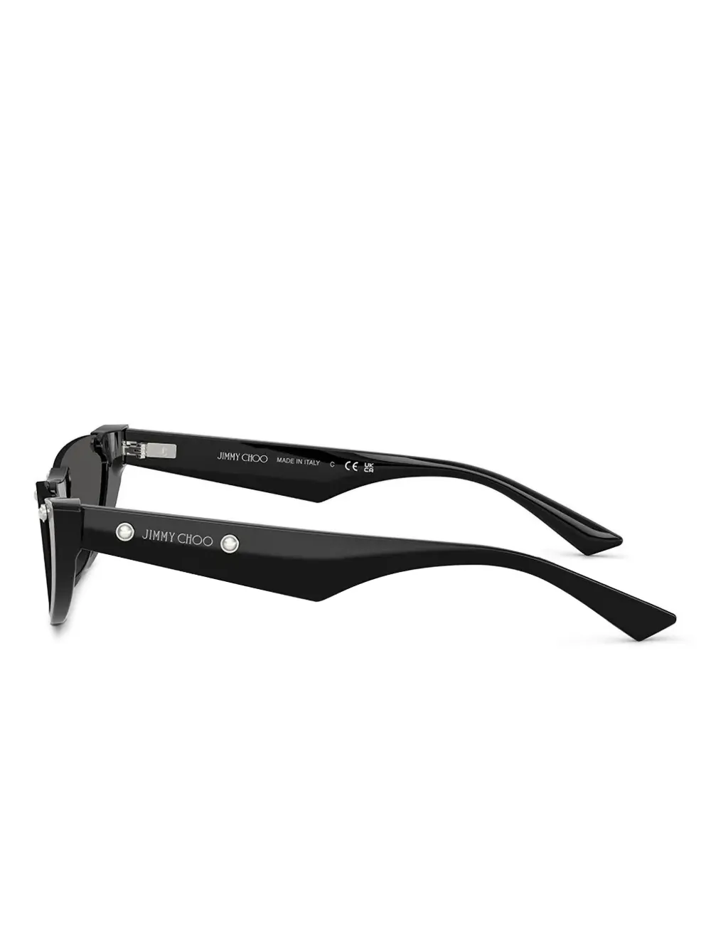 Jimmy Choo Eyewear stud geometric-frame sunglasses - Zwart