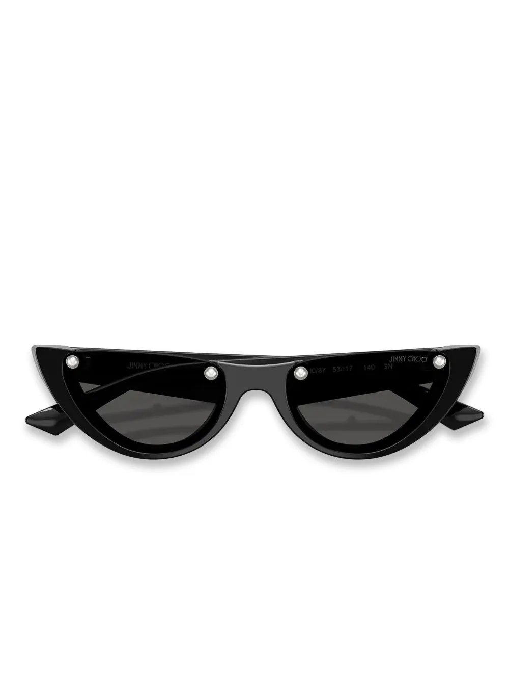 Jimmy Choo Eyewear Zonnebril met geometrisch montuur en studs Zwart