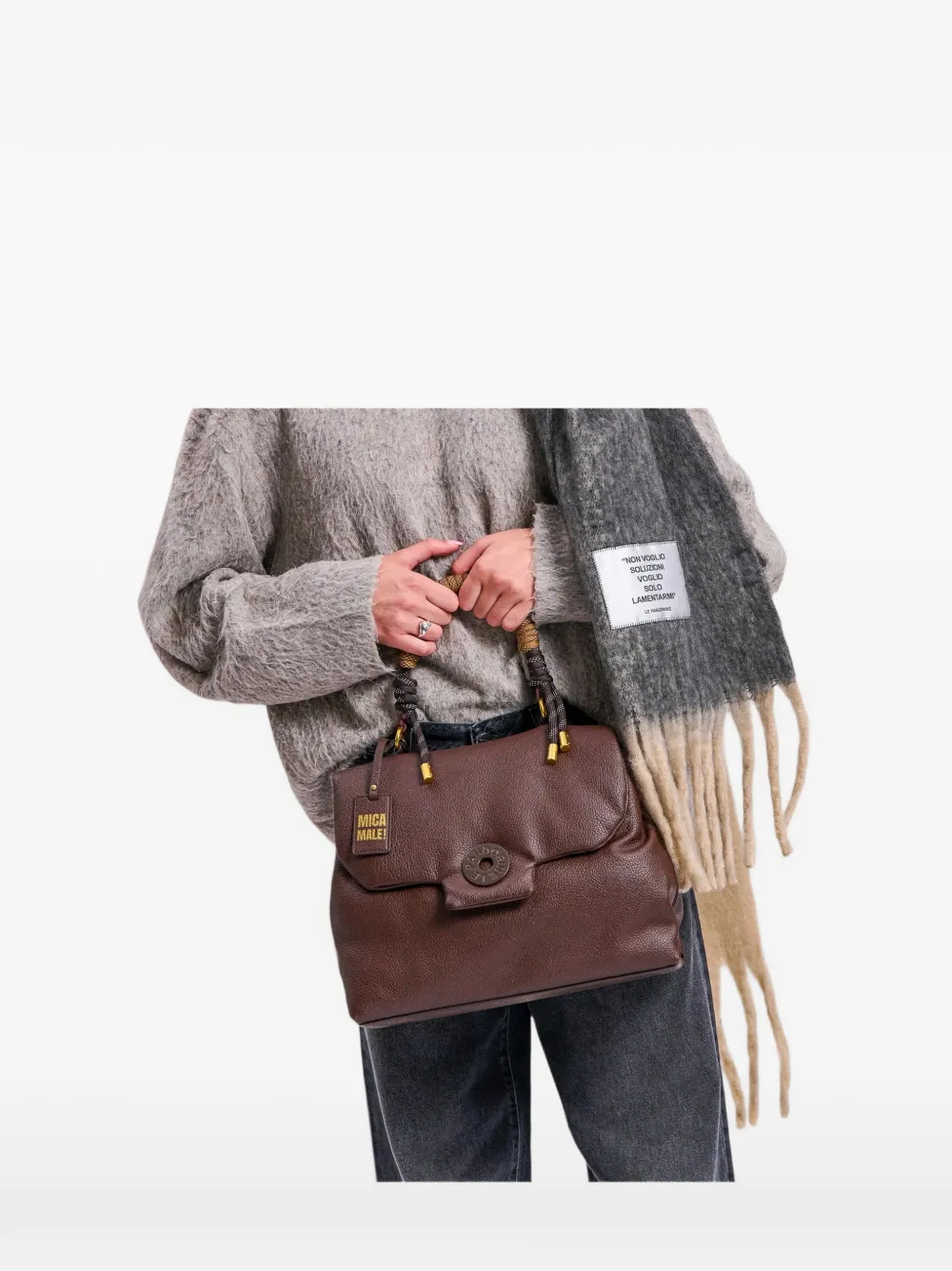 Le Pandorine Medium Alex Tote Bag In Brown