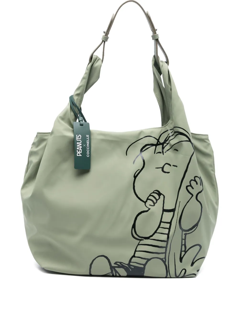 Coccinelle X Peanuts Graphic-print Tote Bag In Green