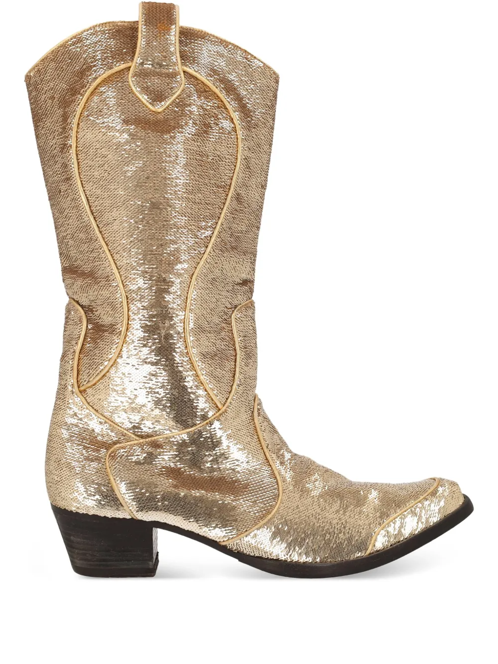 Moschino Pre-Owned bottines Camperos à sequins | or | Image 1