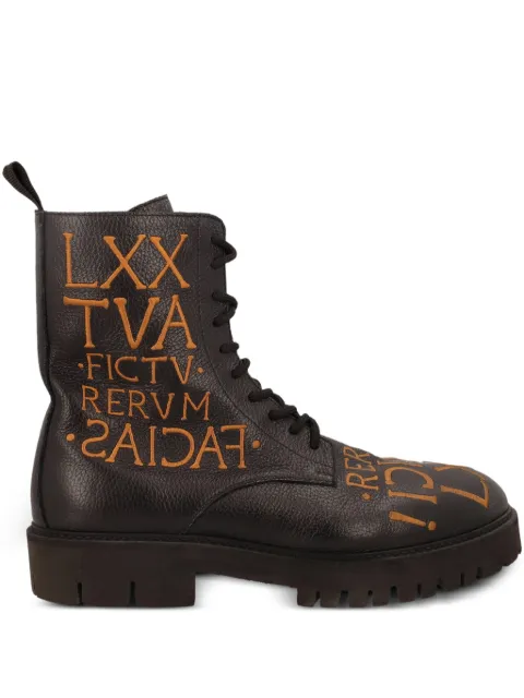 Moschino Pre-Owned botas con letras bordadas y tacón de 40mm