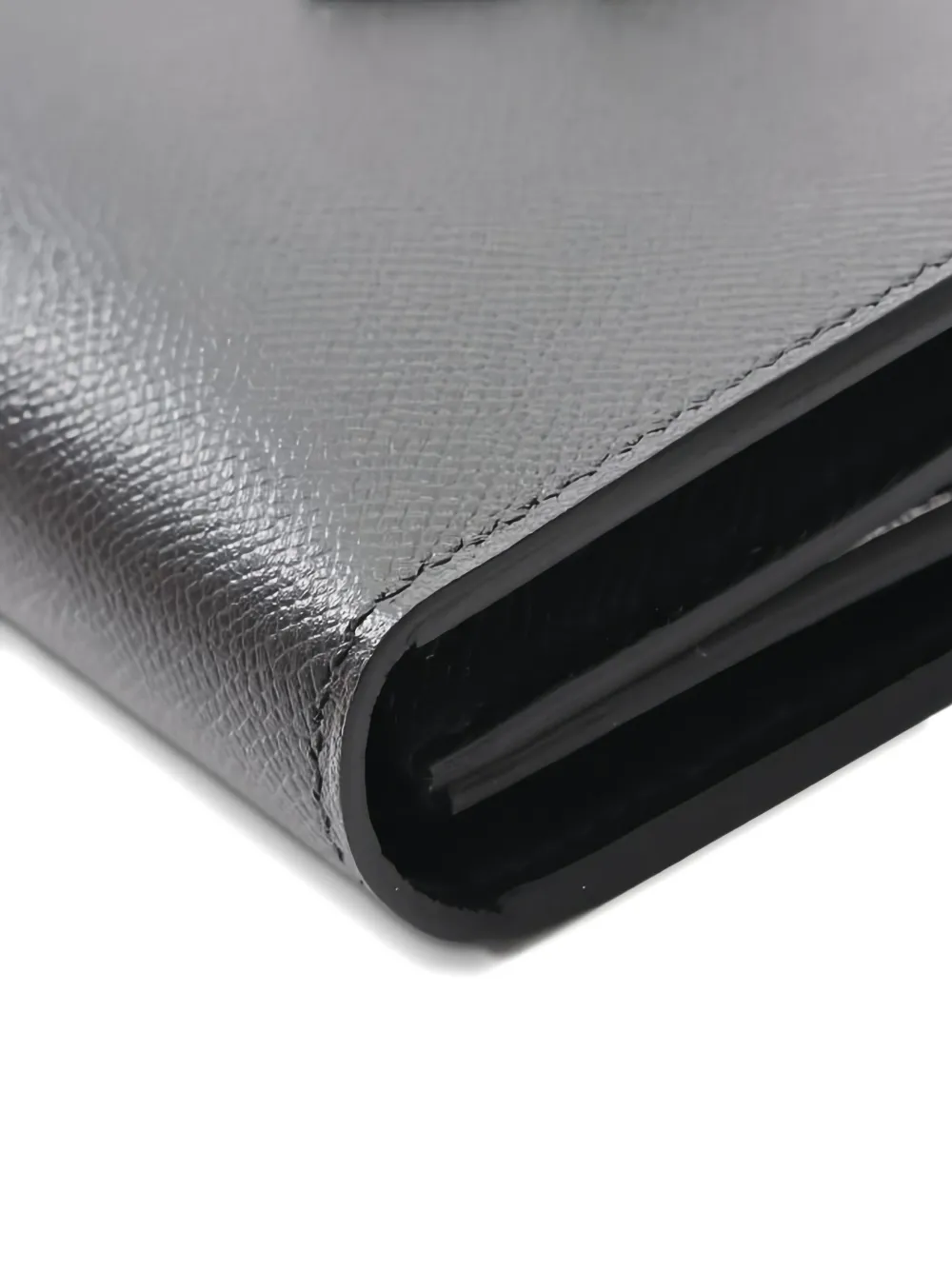 Pre-owned Hermes 2025 Bearn Leather Card Holder In Black