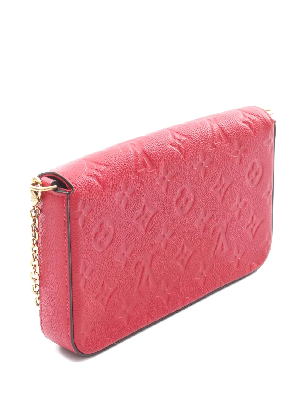 LOUIS VUITTON Pre-owned 2021 Pochette Félicie Monogram Shoulder Bag In Red