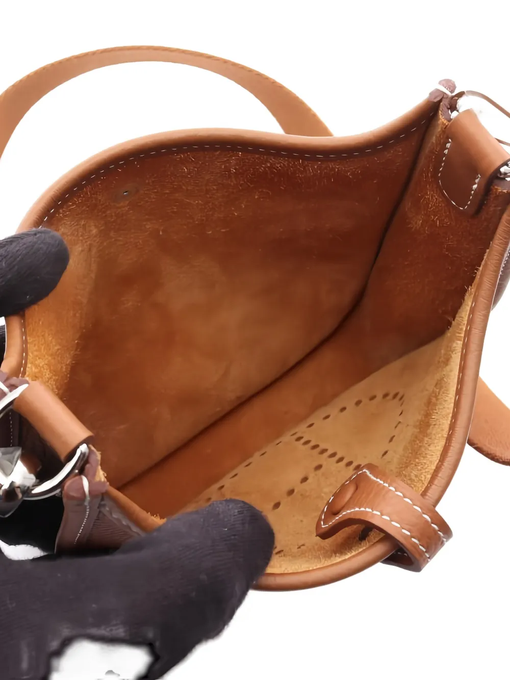 Pre-owned Hermes 2024 Evelyn Amazon Tpm Perforated Shoulder Bag In Brown