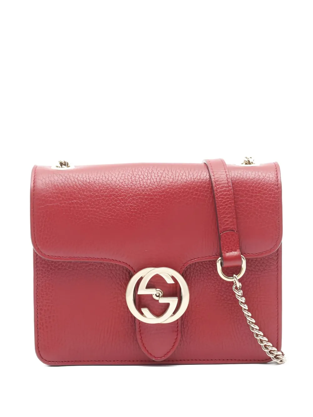 Gucci Pre-Owned 2010s インターロッキングG ショルダーバッグ - レッド