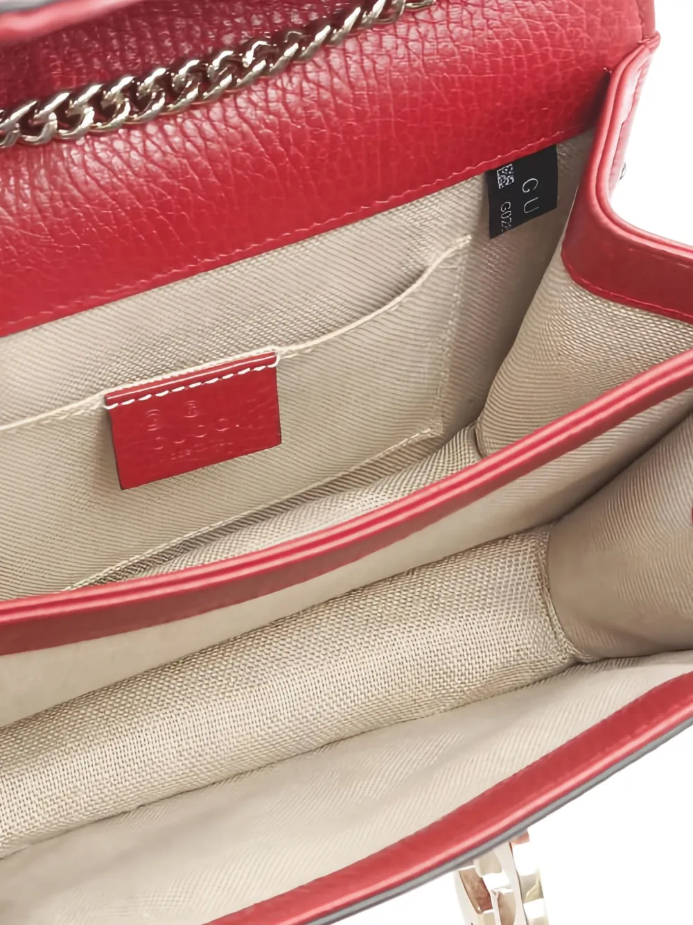 Pre-owned Gucci 2010s Interlocking G Chain-strap Cross Body Bag In Red