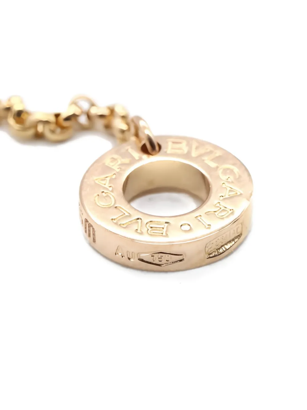 Pre-owned Bvlgari 2010s 18k Rose Gold Polish-finish Mother Of Pearl Bracelet In Pink