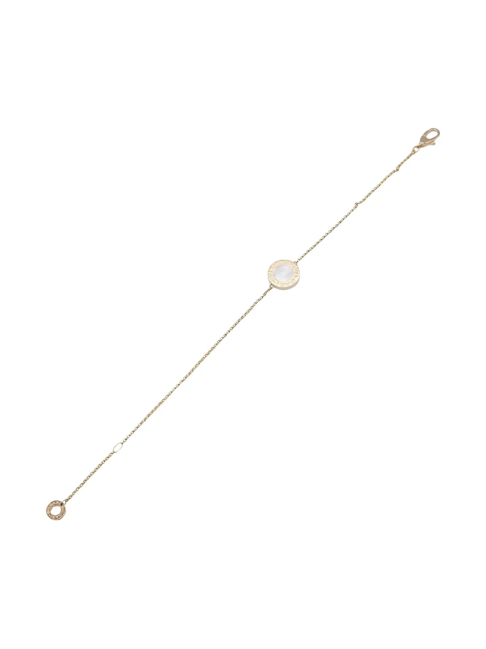 Pre-owned Bvlgari 2010s 18k Rose Gold Polish-finish Mother Of Pearl Bracelet In Pink