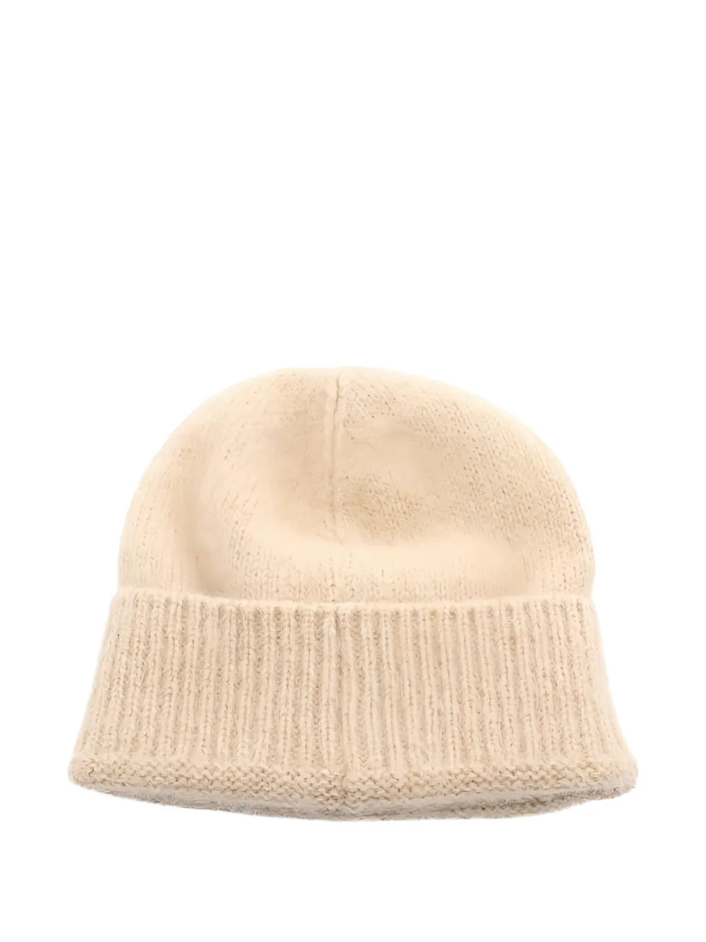 MIU MIU Pre-owned 2020s Logo Beanie Hat In Neutral