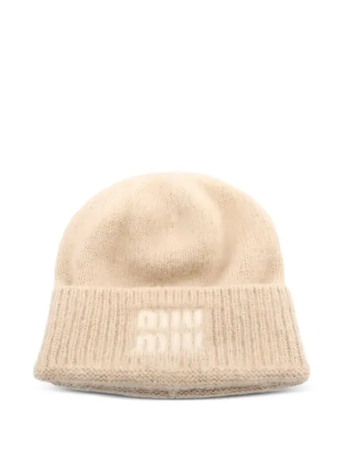 Miu Miu Pre-Owned шапка бини с логотипом (2020-е годы)
