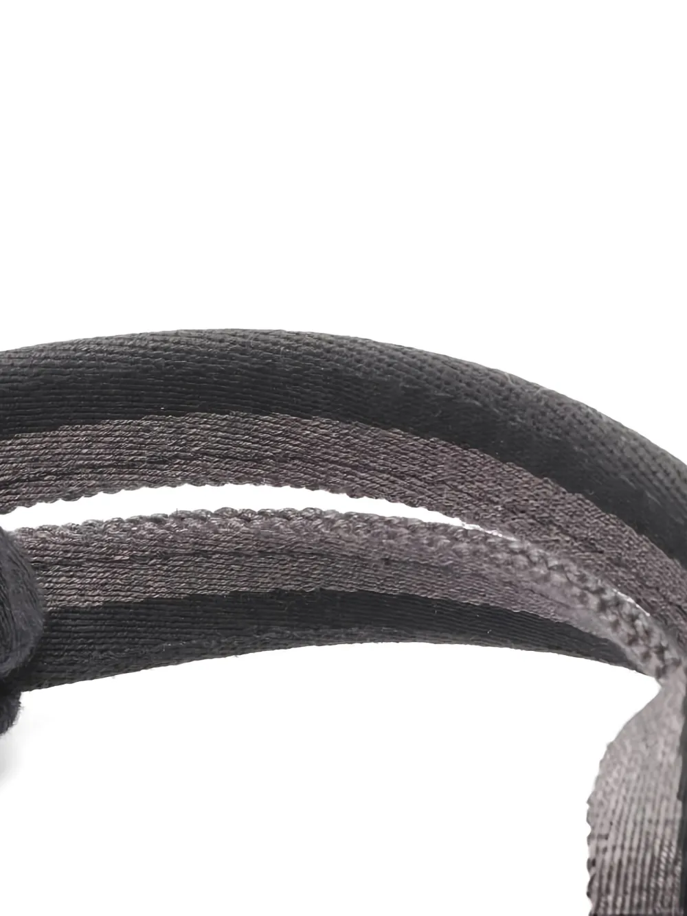 Pre-owned Hermes 2000s Foule Mm Striped Canvas Tote Bag In Black