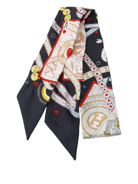 Hermès Pre-Owned mascada Dame de Coeur 2000