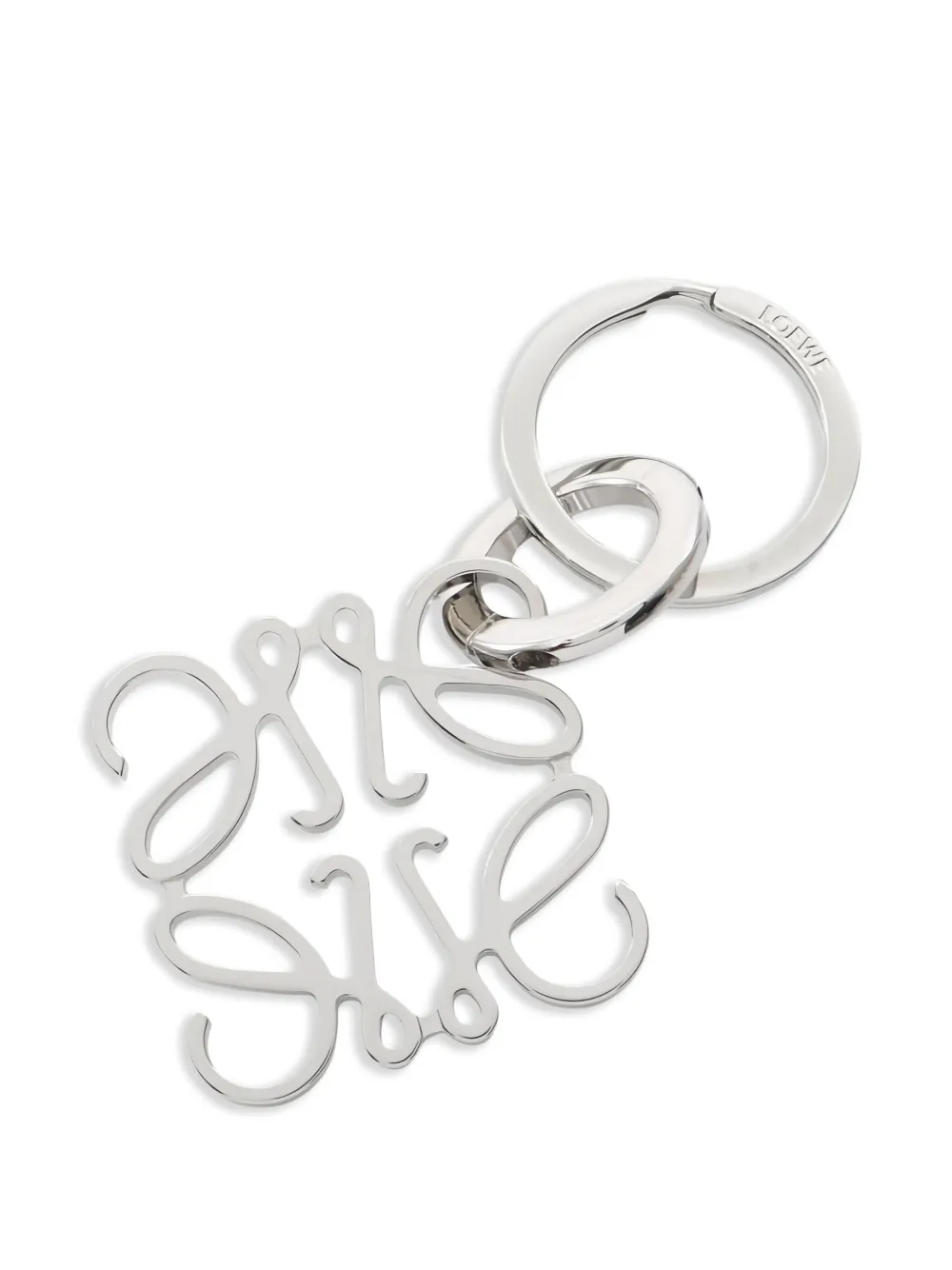 Loewe Pre-Owned 2020s Anagram keyring bag charm | Silver | Image 1