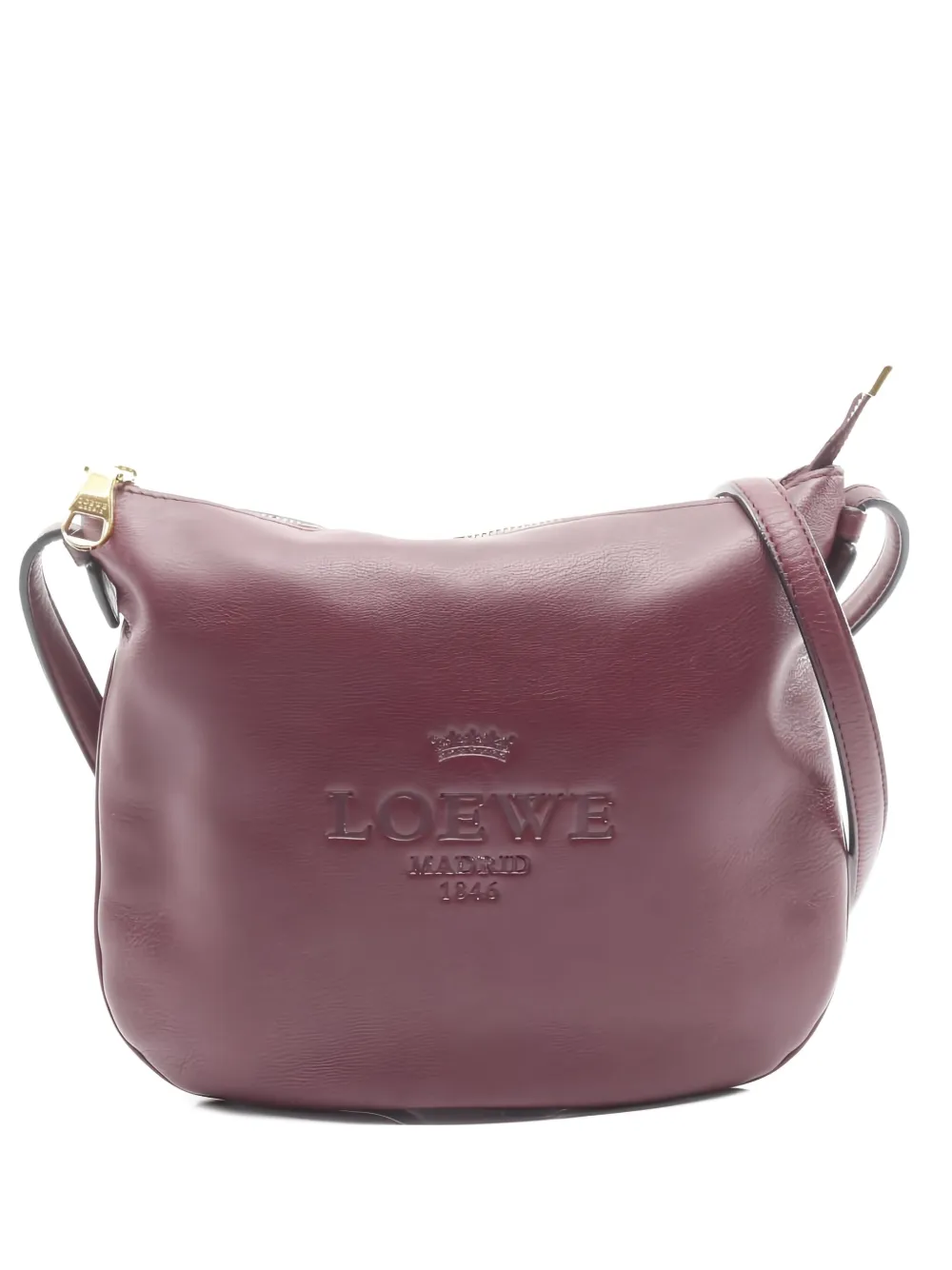 Pre-owned Loewe 2000s Heritage Leather Shoulder Bag In Red