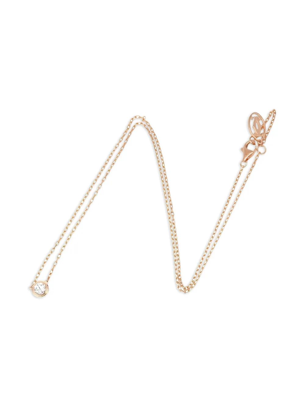 Cartier 2010s ダムール ダイヤモンド ネックレス 18Kローズゴールド - ピンク