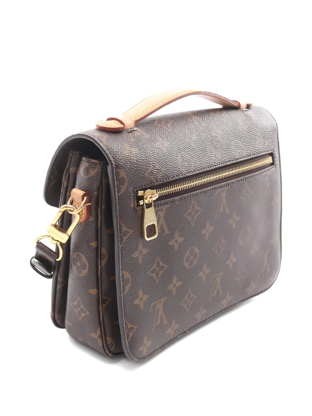 Pre-owned Louis Vuitton 2021s Pochette Métis Mm Monogram Handbag In Brown