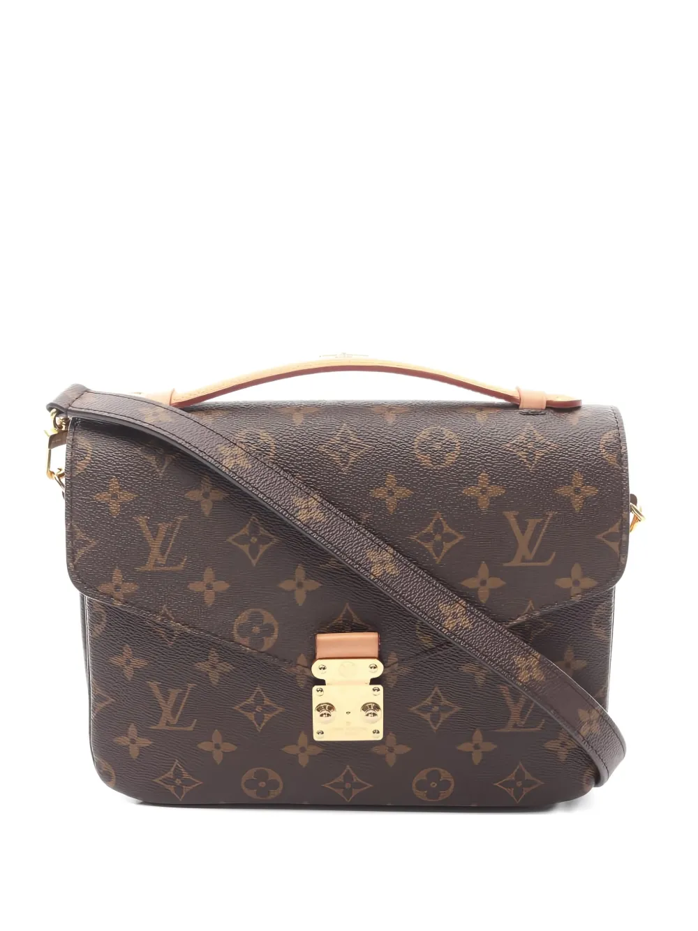 Pre-owned Louis Vuitton 2021s Pochette Métis Mm Monogram Handbag In Brown