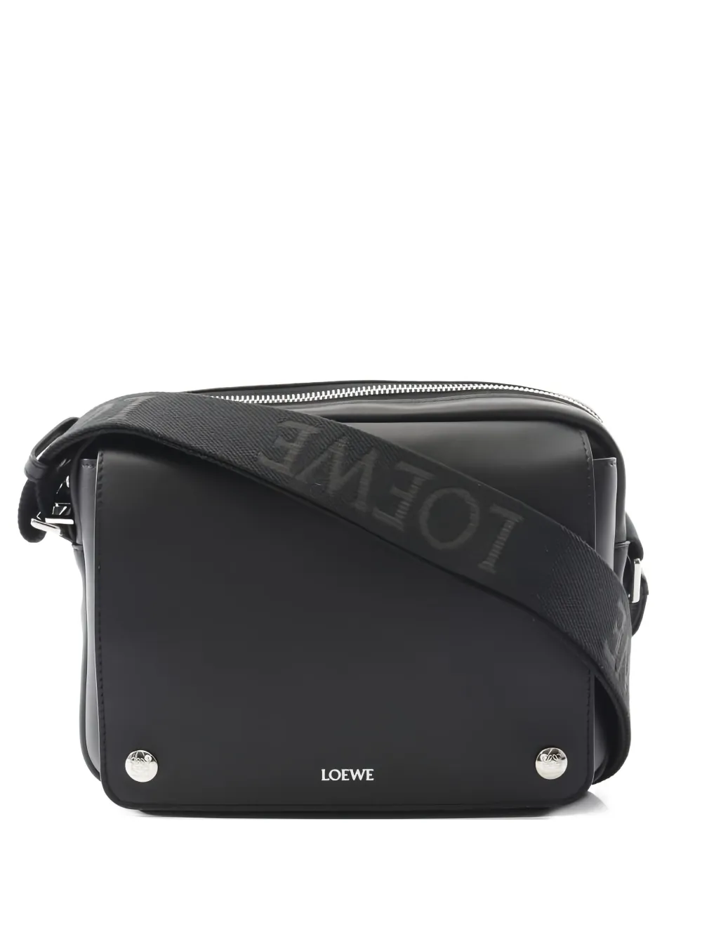 Loewe Pre-Owned 2020s pebble-leather messenger bag - ブラック Loewe Pre-Owned 2020s pebble-leather messenger bag - ブラック