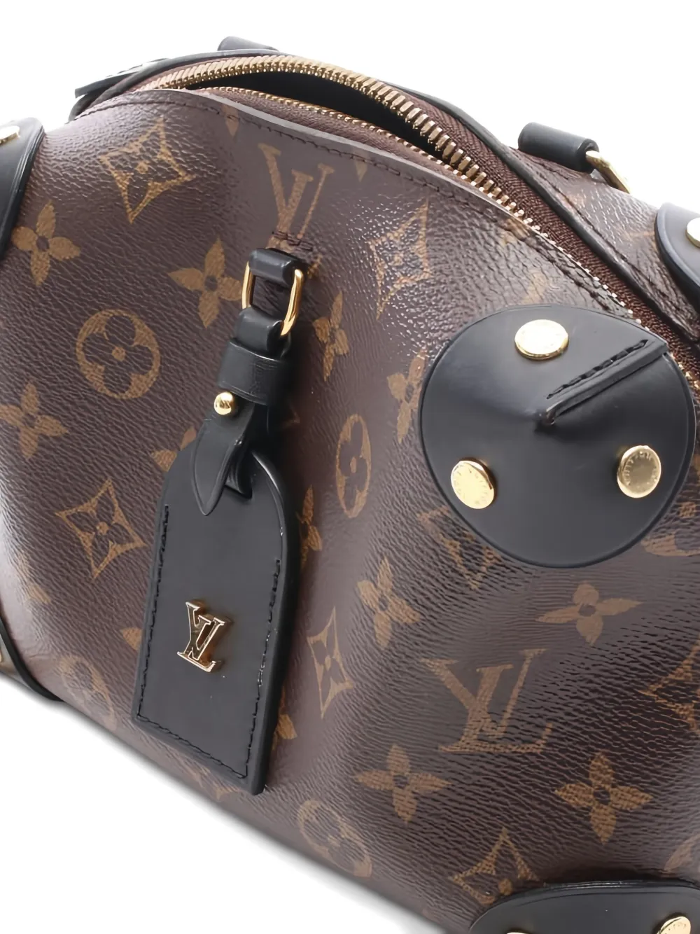 Pre-owned Louis Vuitton 2021 Petit Malle Monogram Tote Bag In Brown