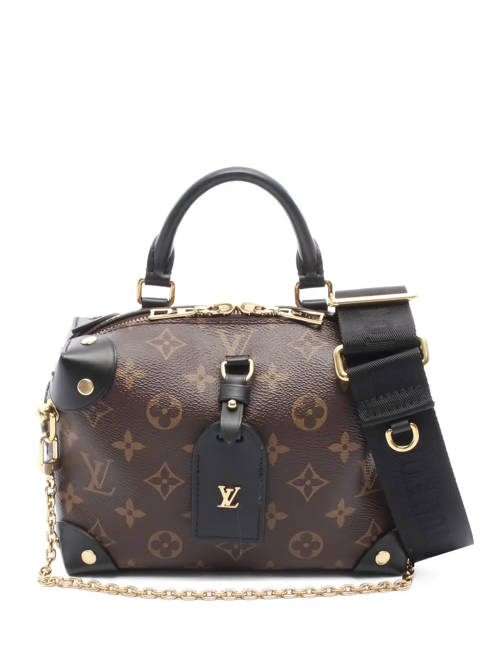 Pre-owned Louis Vuitton 2021 Petit Malle Monogram Tote Bag In Brown