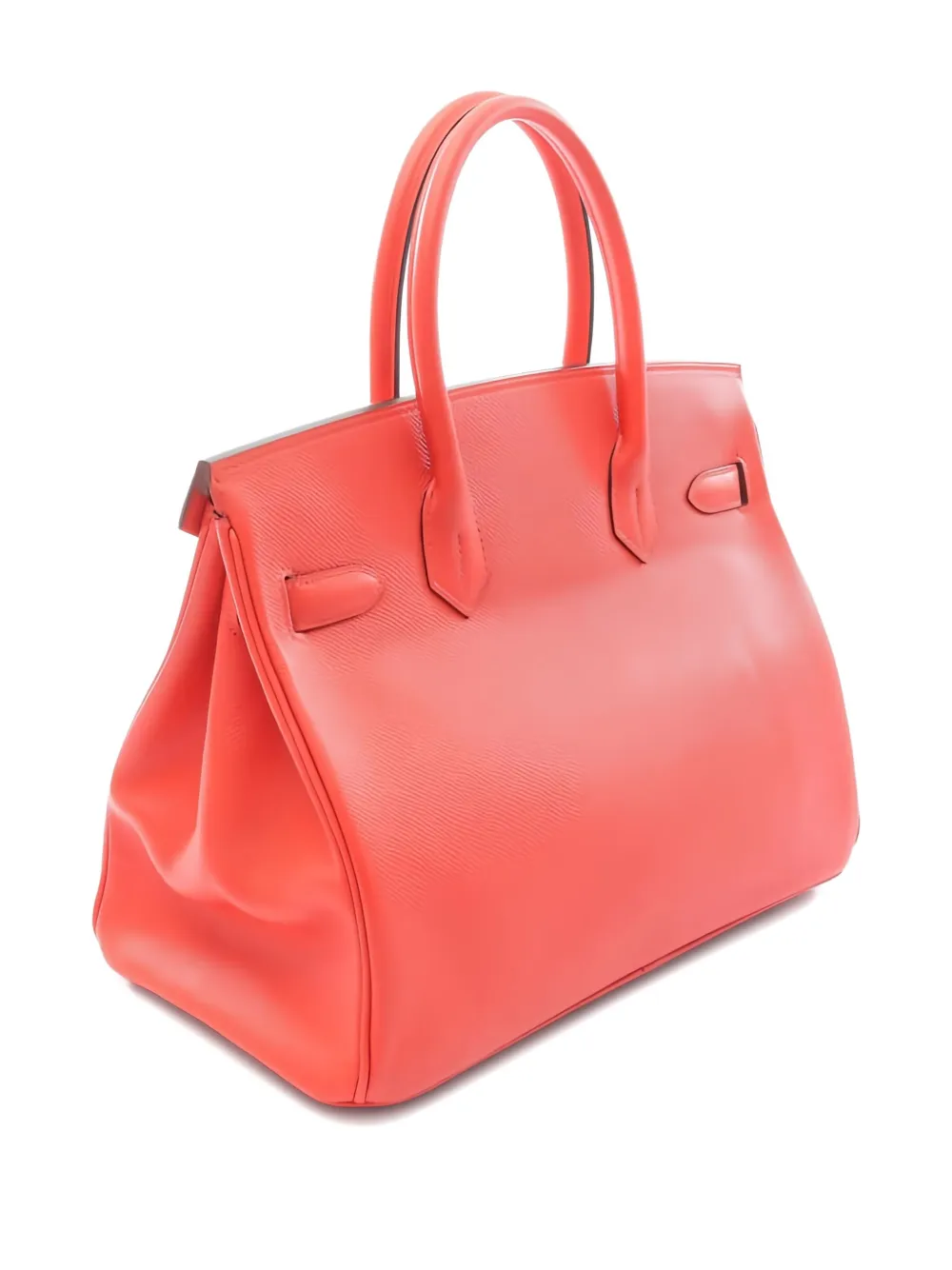 Pre-owned Hermes 2016 Birkin 30 Rose Jaipur Silver-hardware Tote Bag In Orange