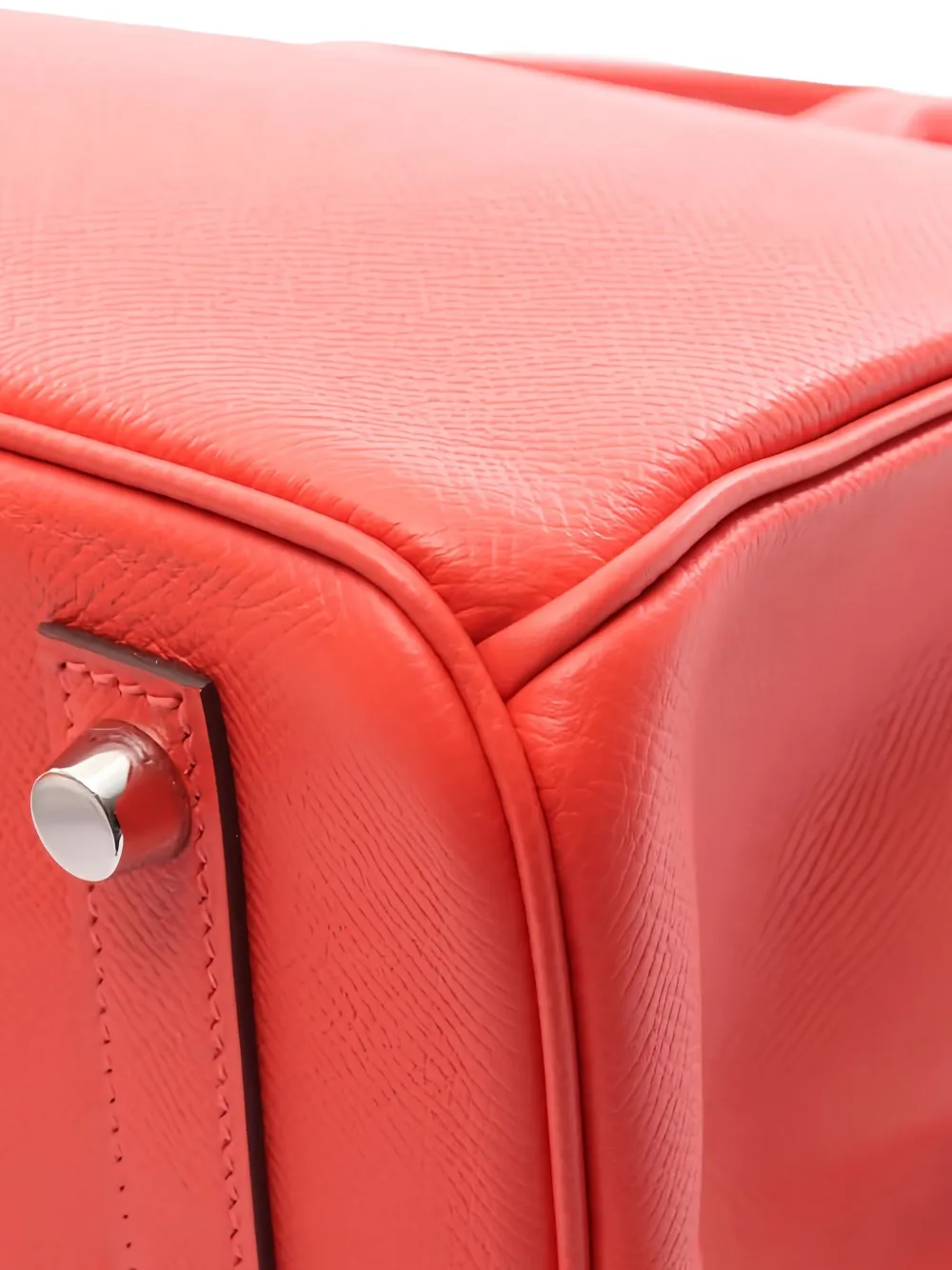 Pre-owned Hermes 2016 Birkin 30 Rose Jaipur Silver-hardware Tote Bag In Orange