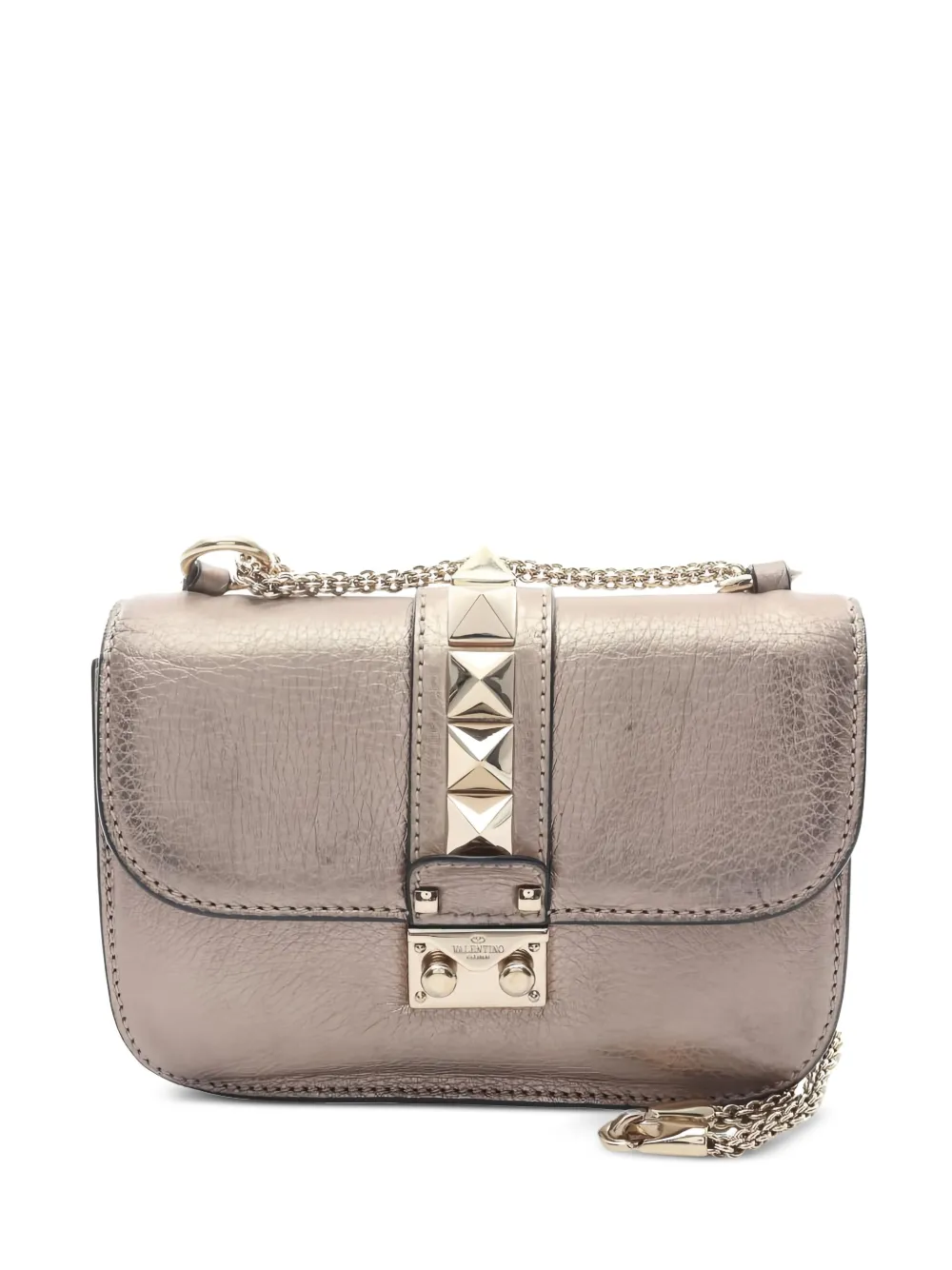 Valentino Garavani Pre-Owned 2000s ロックスタッズ ショルダーバッグ - ゴールドトーン