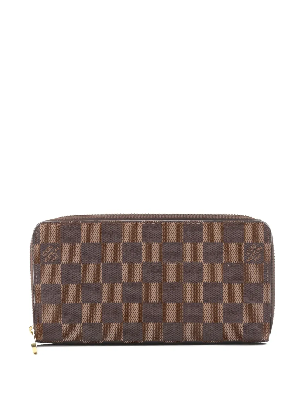 Louis Vuitton Pre-Owned 2008 Damier Ebene zip wallet | Brown | Image 1