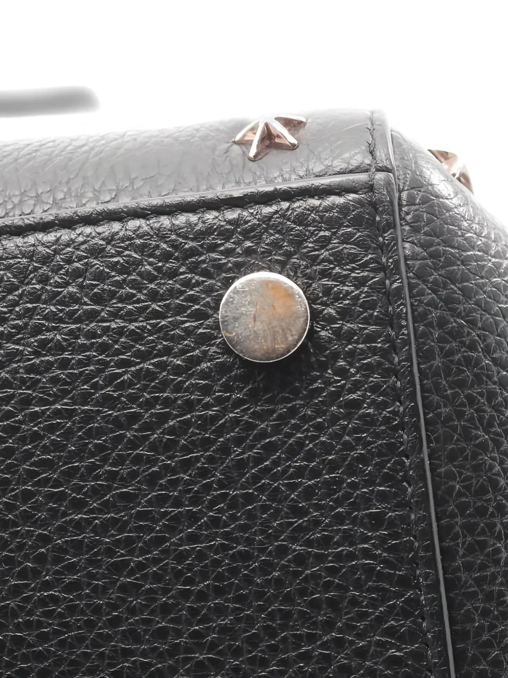 Pre-owned Jimmy Choo 2010s Deelan Star-studded Shoulder Bag In Black