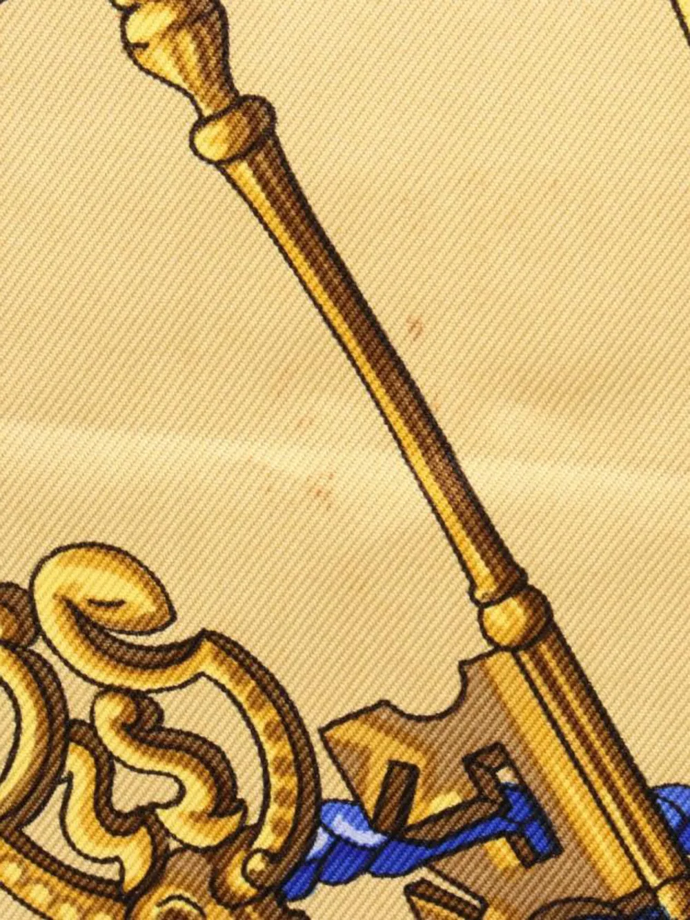Hermès Pre-Owned 2000s Les Cles keys-print silk scarf | Image 2