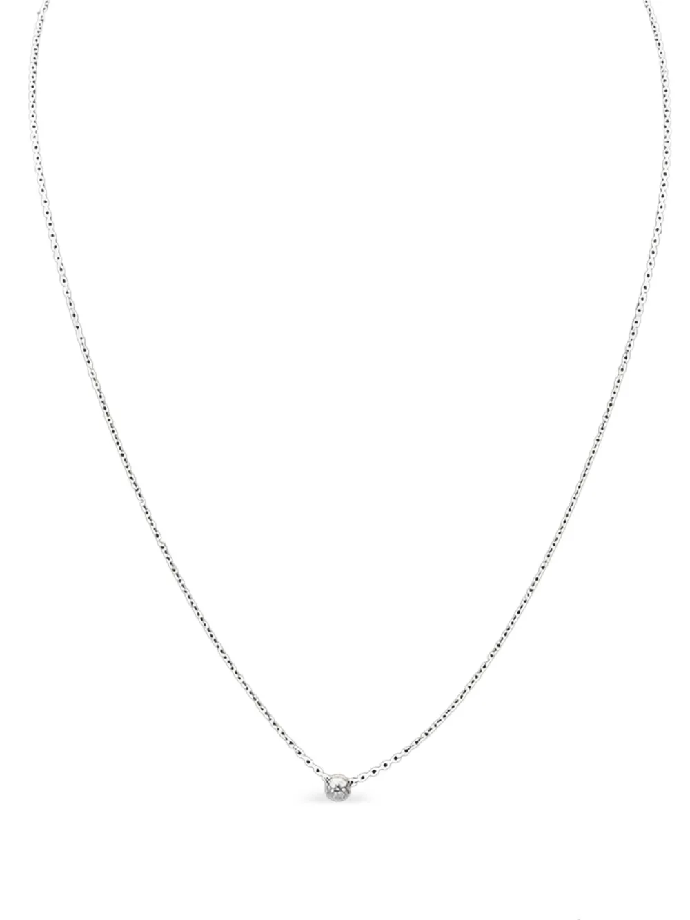 Cartier 2010s 18k white gold Damour XS diamond necklace - Argento