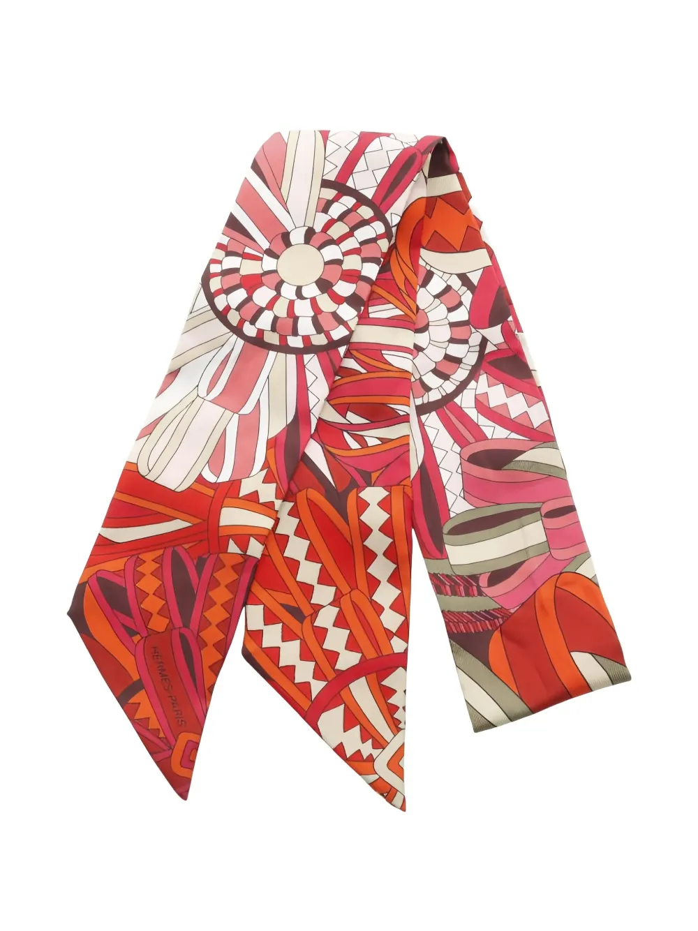 Hermès Pre-Owned 2000s Les Flots du Cheval ribbon scarf | Image 2