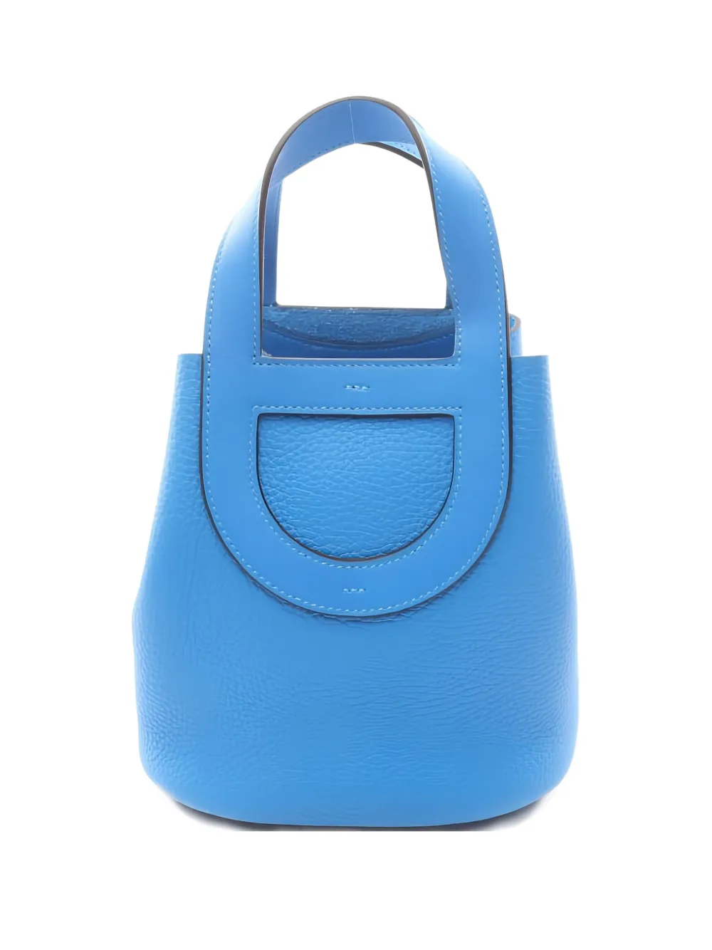 Pre-owned Hermes 2024 Loop 18 Leather Tote Bag In Blue