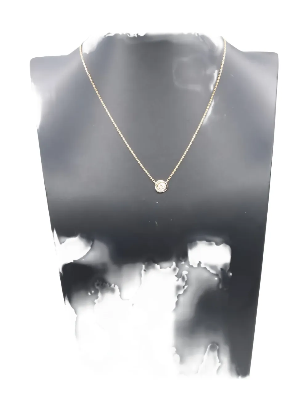 Cartier 10s 18K gold Trinity diamond necklace - ゴールドトーン