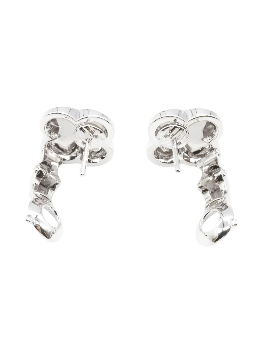 VAN CLEEF & ARPELS Pre-owned 2010s 18k White Gold Pure Alhambra Earrings In Silver