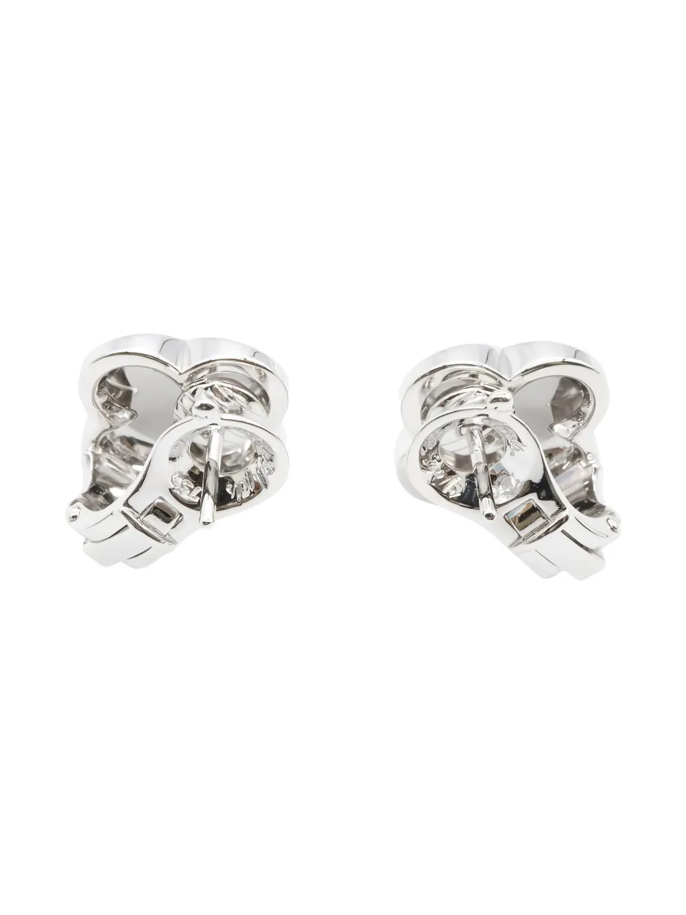 VAN CLEEF & ARPELS Pre-owned 2010s 18k White Gold Pure Alhambra Earrings In Silver