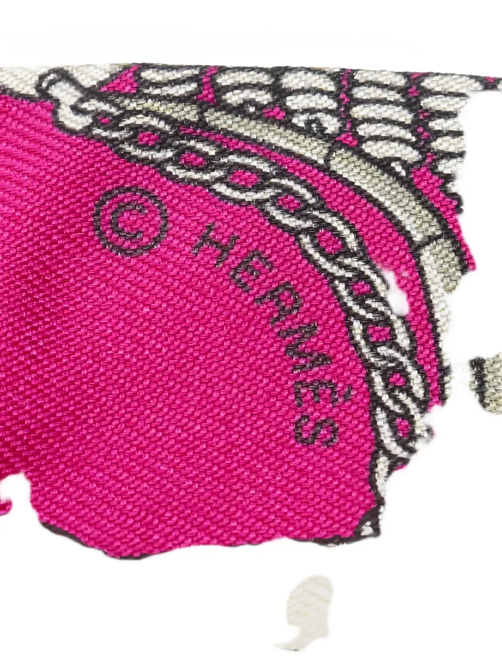 Pre-owned Hermes 2000s Mors Et Gourmettes Remix Scarf In Pink