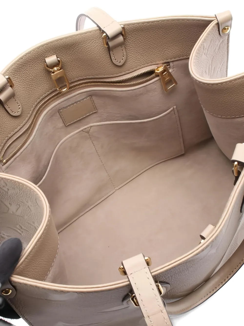 Pre-owned Louis Vuitton 2021s Onthego Mm Monogram Tote Bag In Neutral