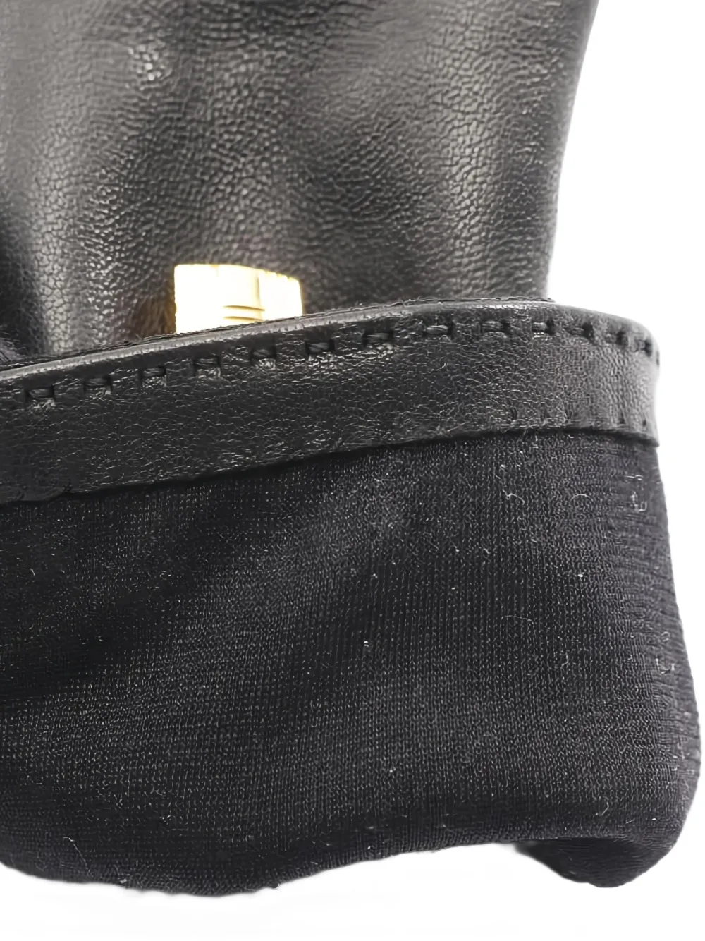 HERMES Pre-owned 2010s Kelly Leather Gloves In Black
