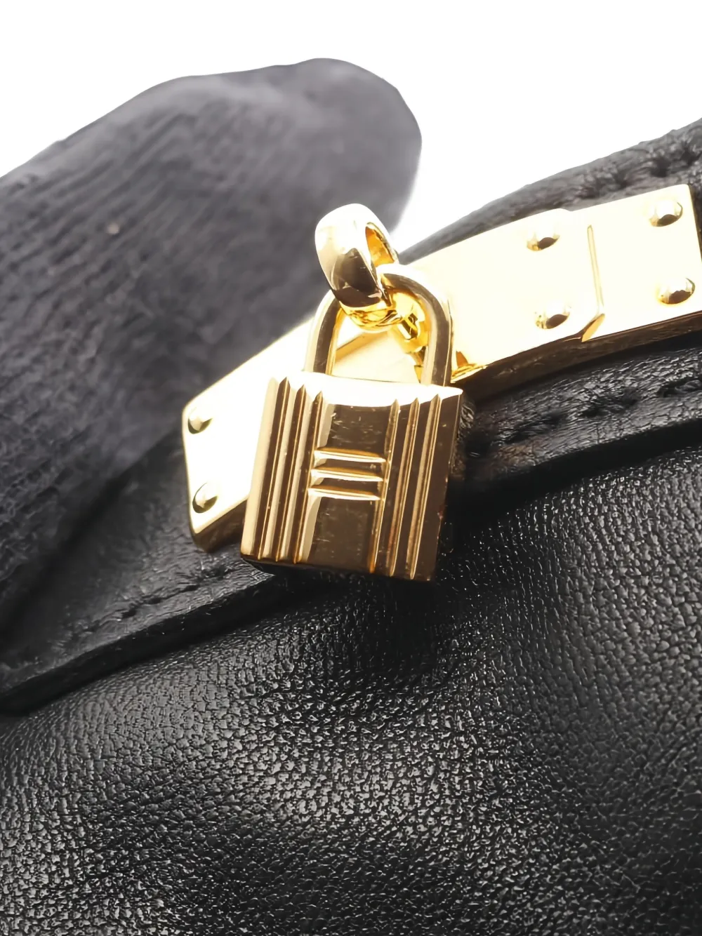 HERMES Pre-owned 2010s Kelly Leather Gloves In Black