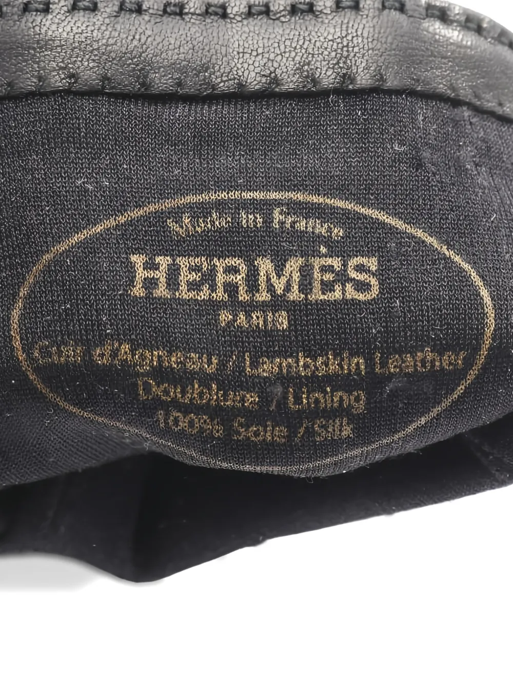HERMES Pre-owned 2010s Kelly Leather Gloves In Black