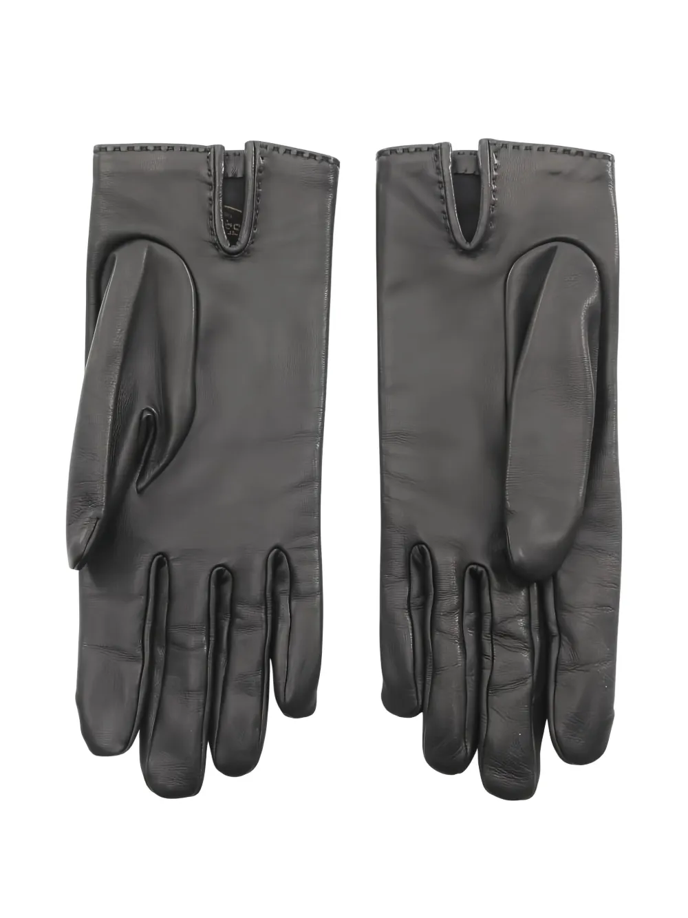 HERMES Pre-owned 2010s Kelly Leather Gloves In Black