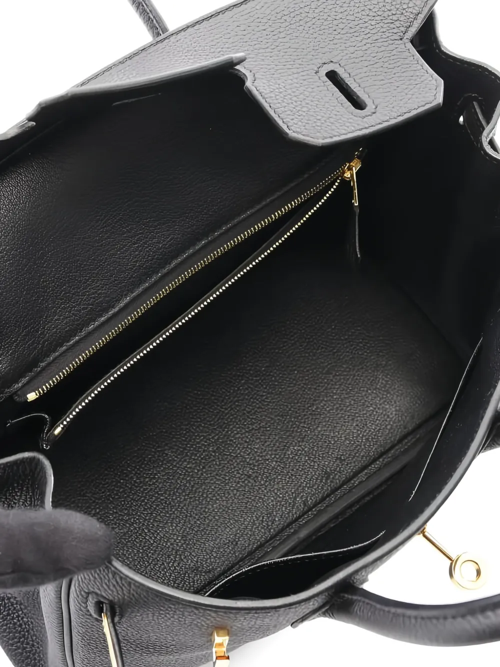 Pre-owned Hermes 2021 Birkin 25 Togo Leather Tote Bag In Black