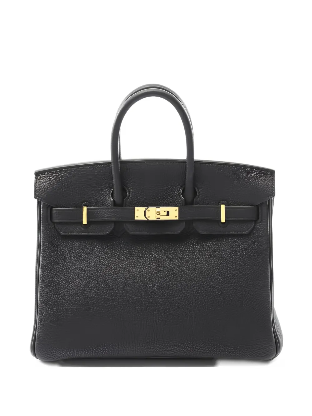 Pre-owned Hermes 2021 Birkin 25 Togo Leather Tote Bag In Black