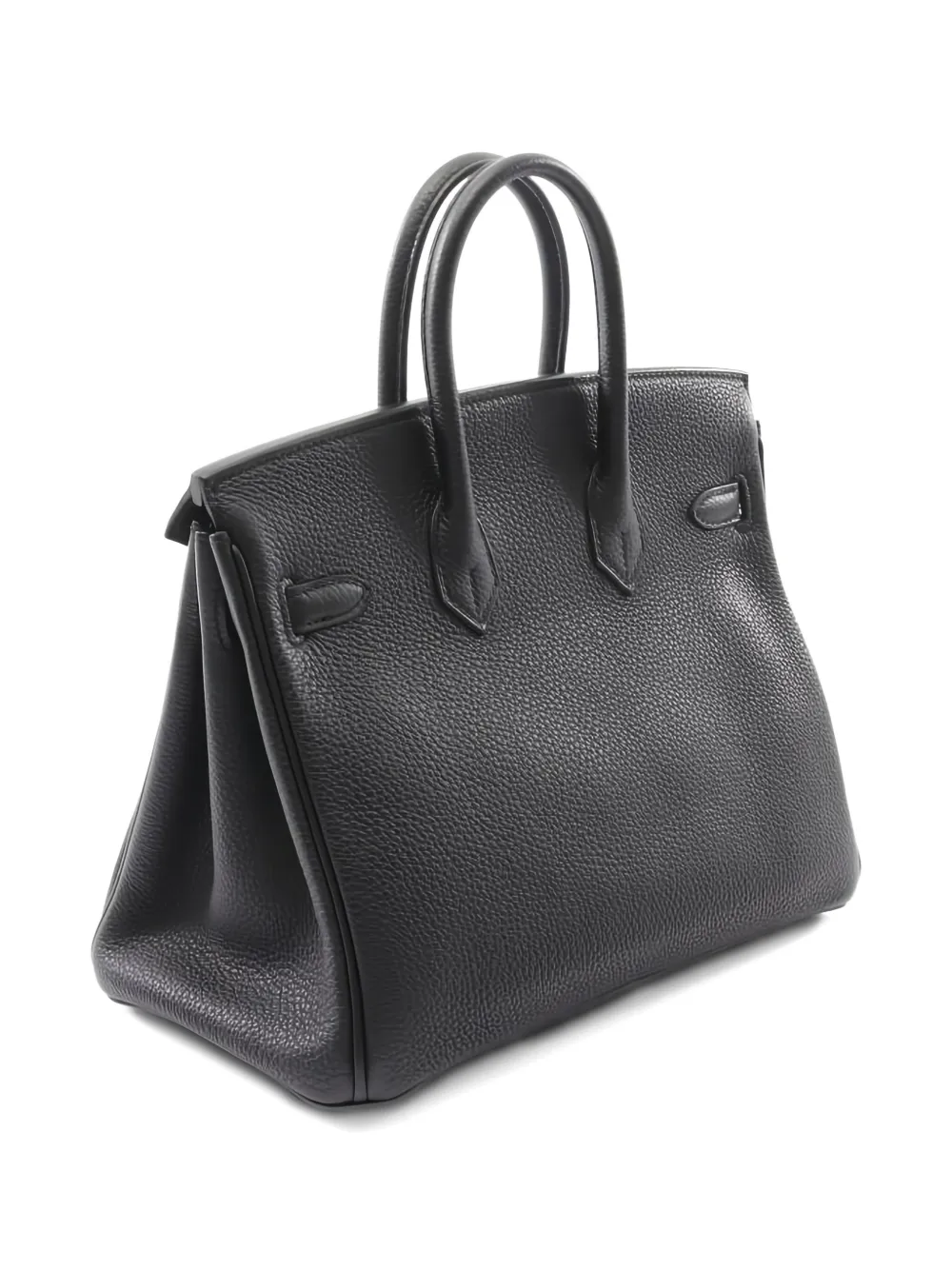 Pre-owned Hermes 2021 Birkin 25 Togo Leather Tote Bag In Black