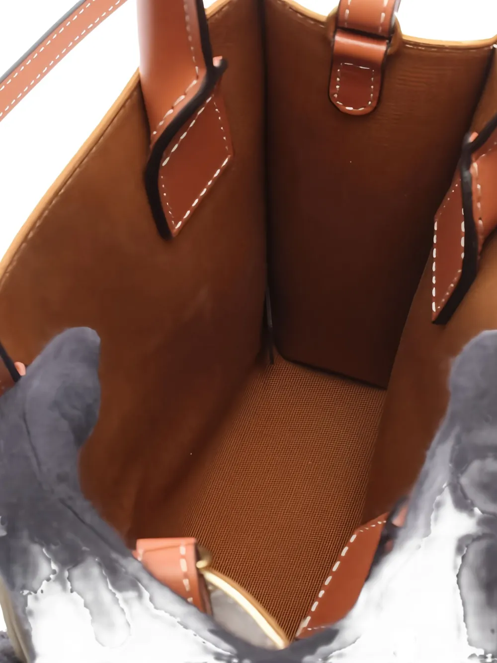 Pre-owned Celine 2010s Mini Vertical Hippopotamus Triomphe Tote Bag In Neutral