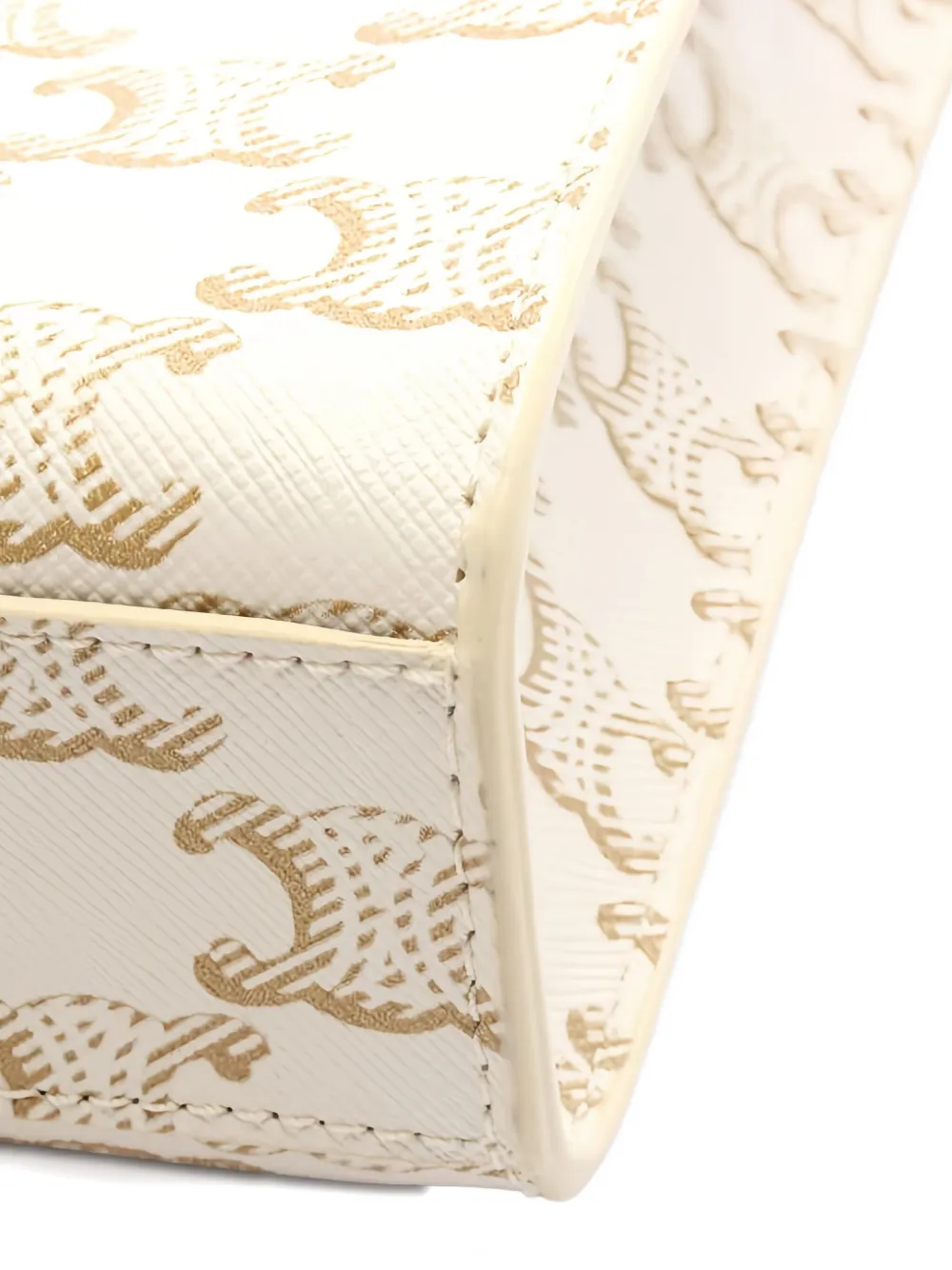 Pre-owned Celine 2010s Mini Vertical Hippopotamus Triomphe Tote Bag In Neutral