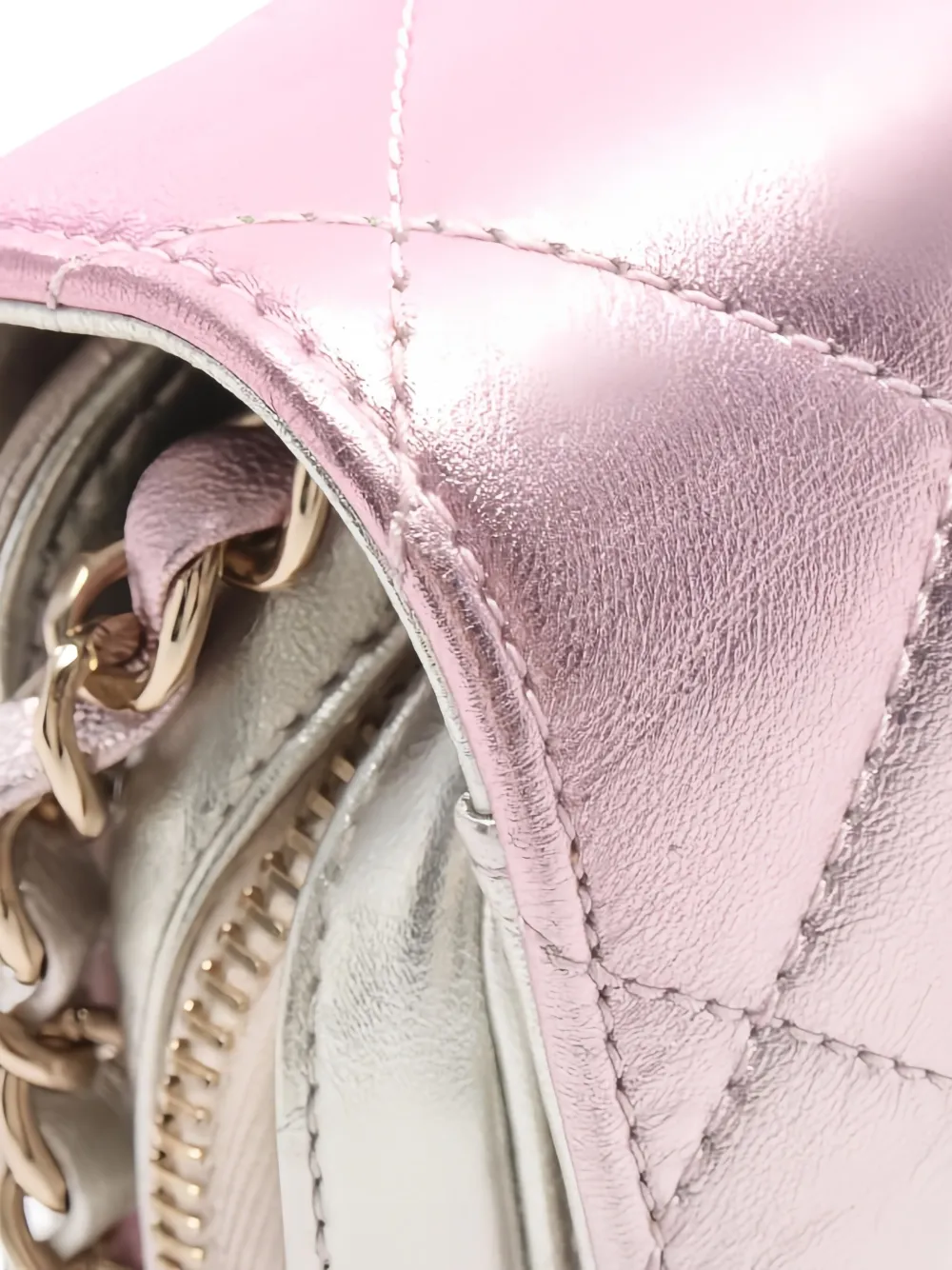 CHANEL Pre-owned 2021 Metallic-effect Shoulder Bag In Pink